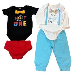 Colorful Baby Milestone Outfits